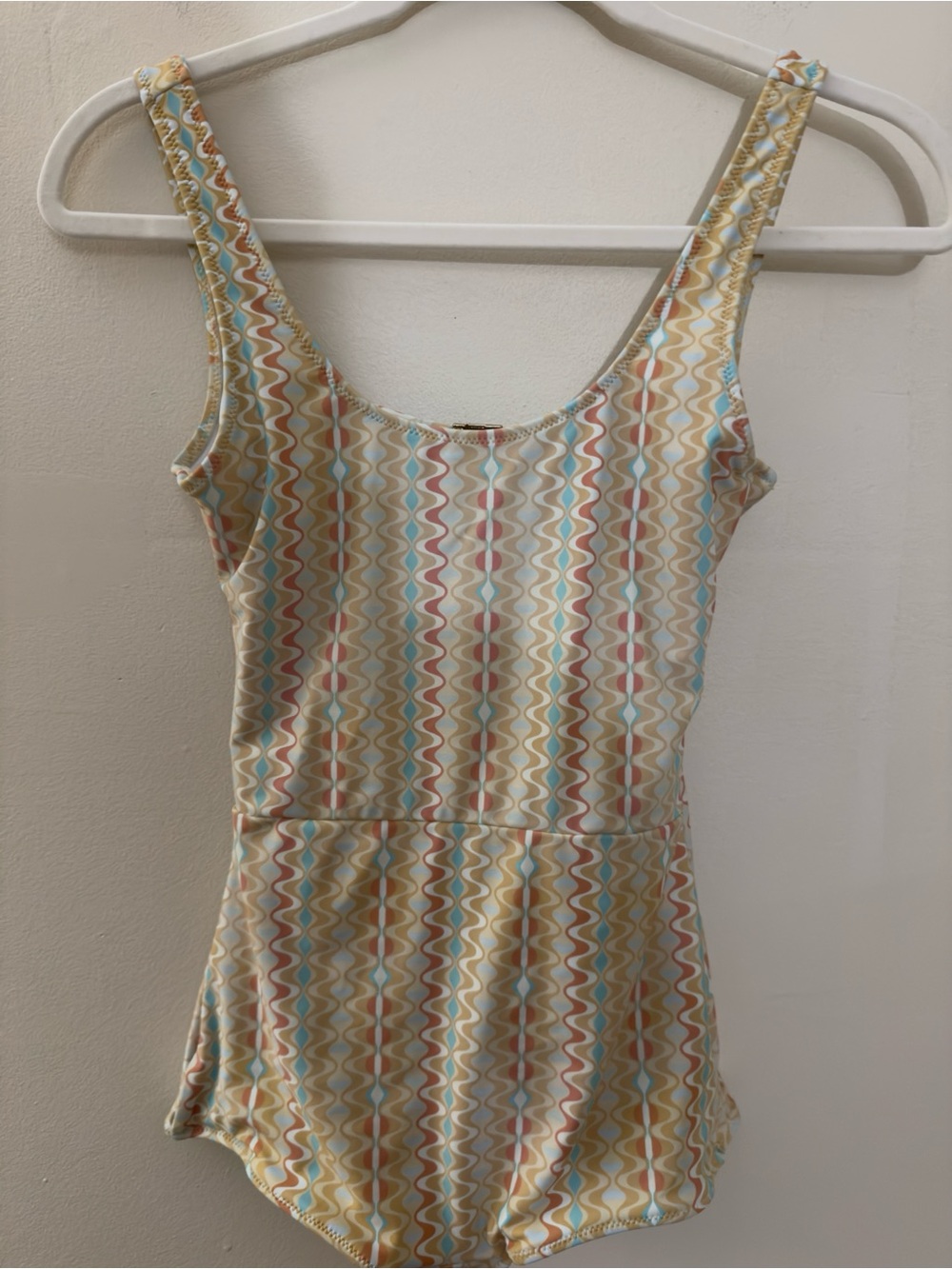 Rhythm Sunray Islander One Piece Swimsuit Retro Inspired Wavy Stripes | Size XS